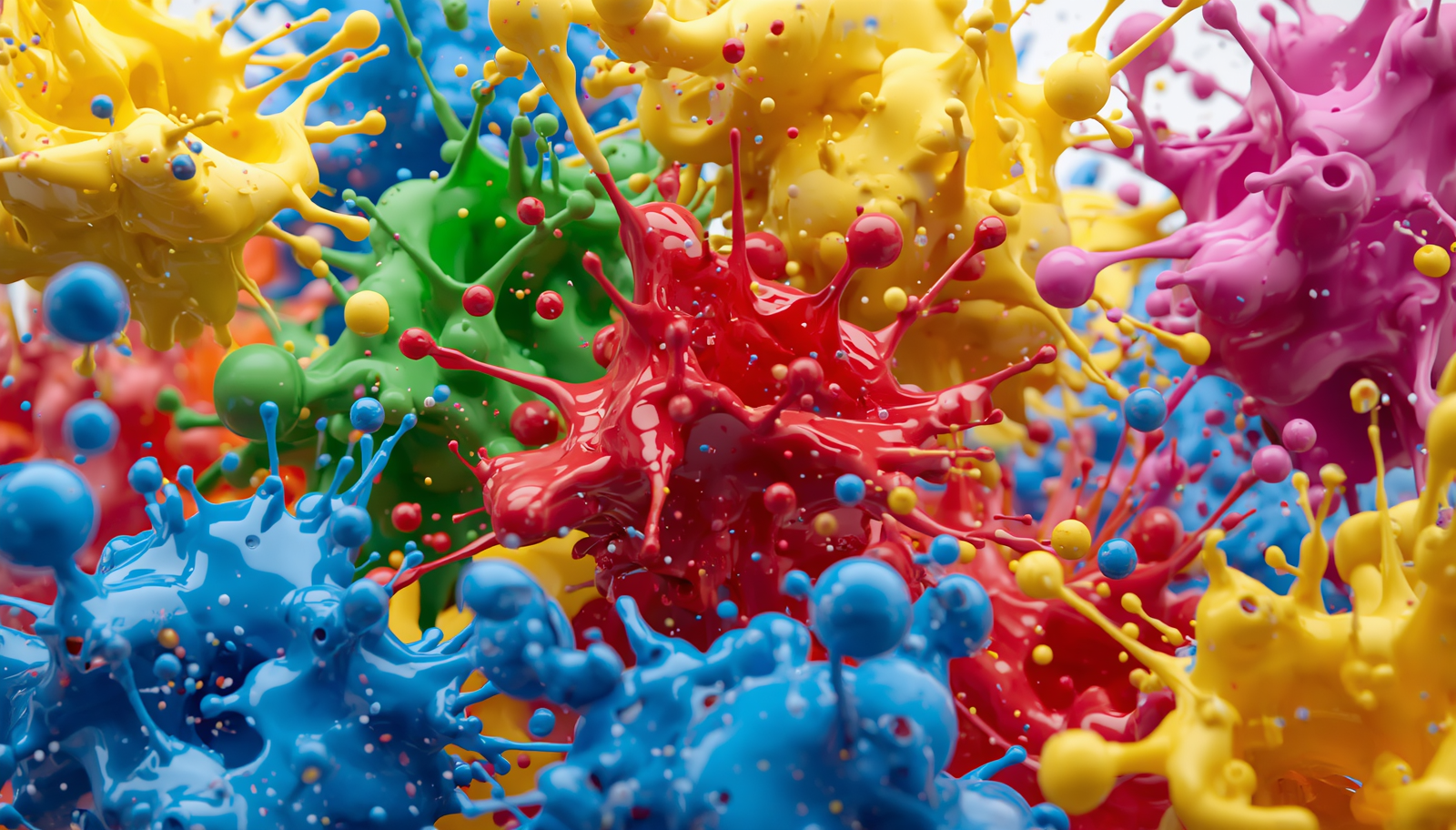 Peinture 3D — éclaboussures de couleurs